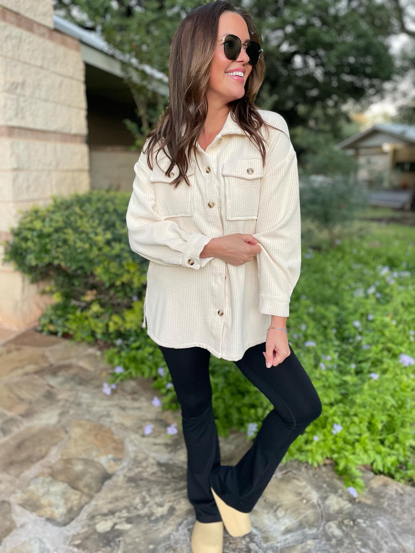 PREORDER: Memphis Corduroy Button Up Shacket in Three Colors