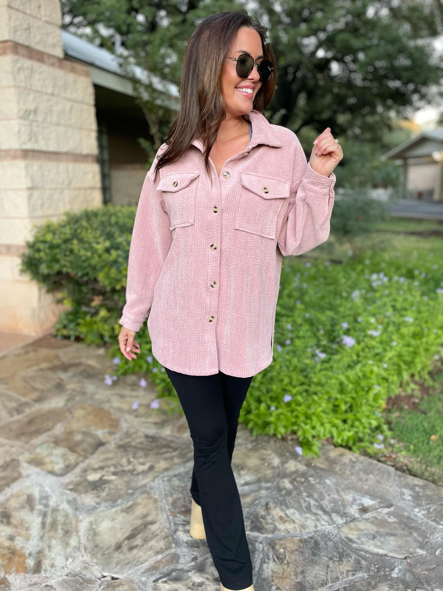 PREORDER: Memphis Corduroy Button Up Shacket in Three Colors