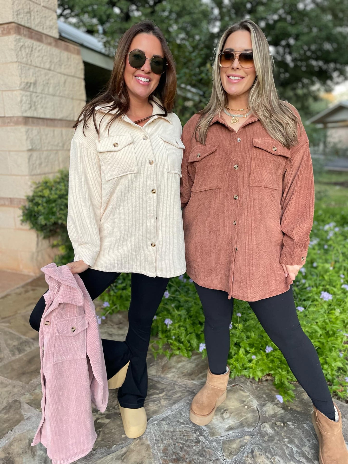 PREORDER: Memphis Corduroy Button Up Shacket in Three Colors