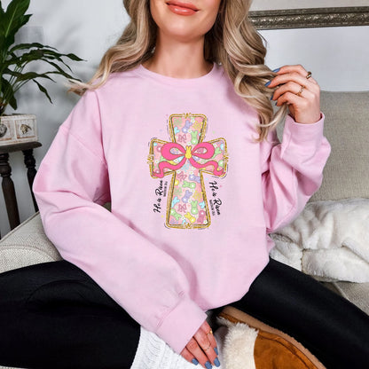 Peeps and Bows Cross Graphic Sweatshirt