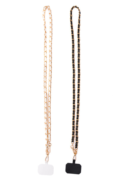 Gold Chain Cell Phone Lanyard Set of 2