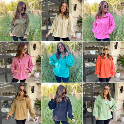 PREORDER: Hendrick Half Zip Hoodie in Nine Colors