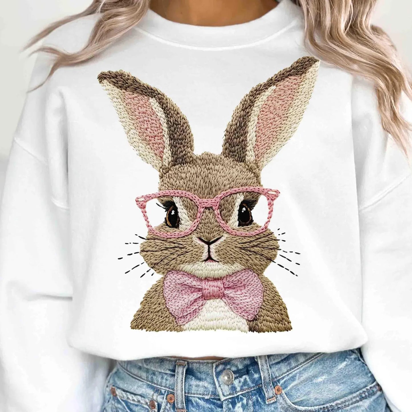 One Smart Bunny Graphic Sweatshirt in Three Colors