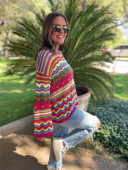 PREORDER: Abilene Crochet Sweater